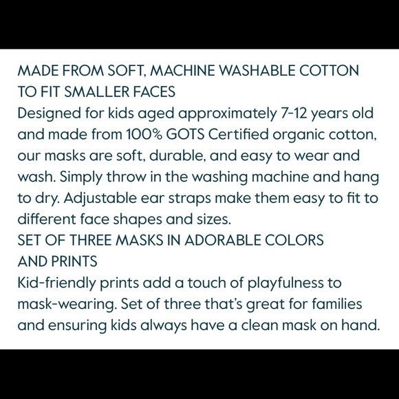 6 nwt Grove kids face masks - Picture 5 of 5